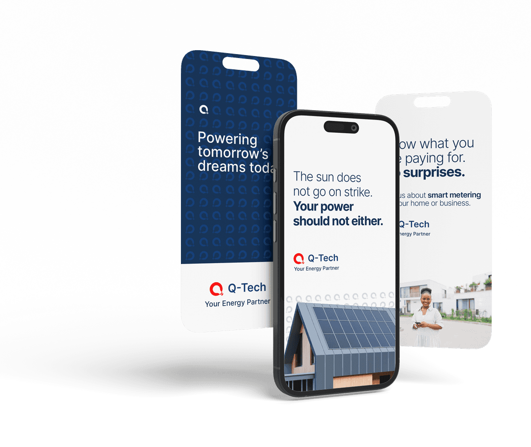 Q-Tech smart metering app on mobile